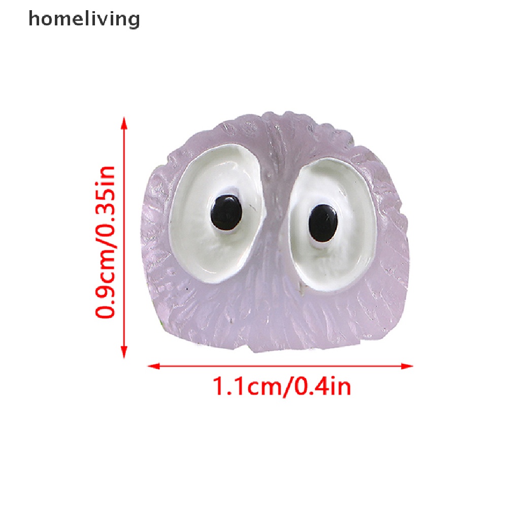 Bộ 5 Bùi Nhùi Mini Màu Đen Dạ Quang Trang Trí Tiểu Cảnh