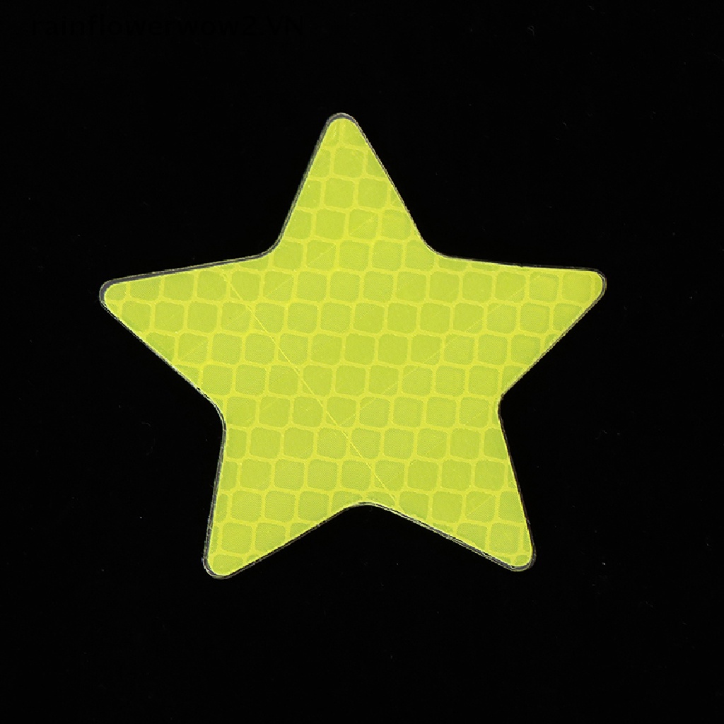 Bộ 10 Miếng Dán Cảnh Báo An Toàn Hình Ngôi Sao Phản Quang Kích Thước 6 * 6cm