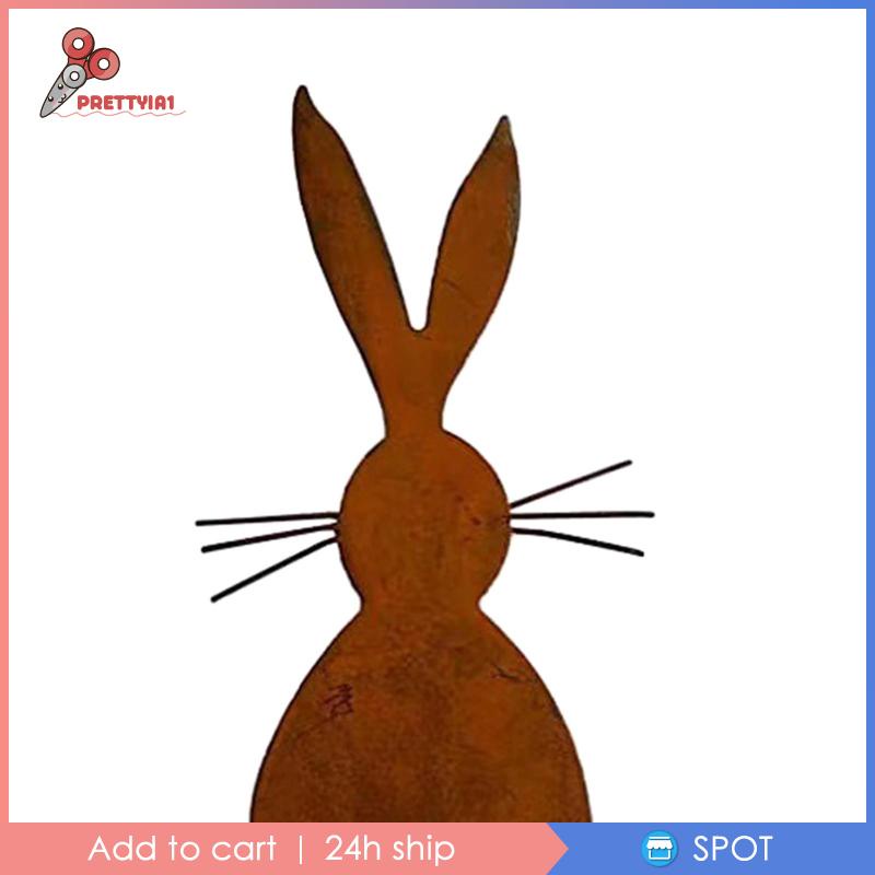 [Prettyia1] Thỏ Sắt Trang Trí Sân Vườn