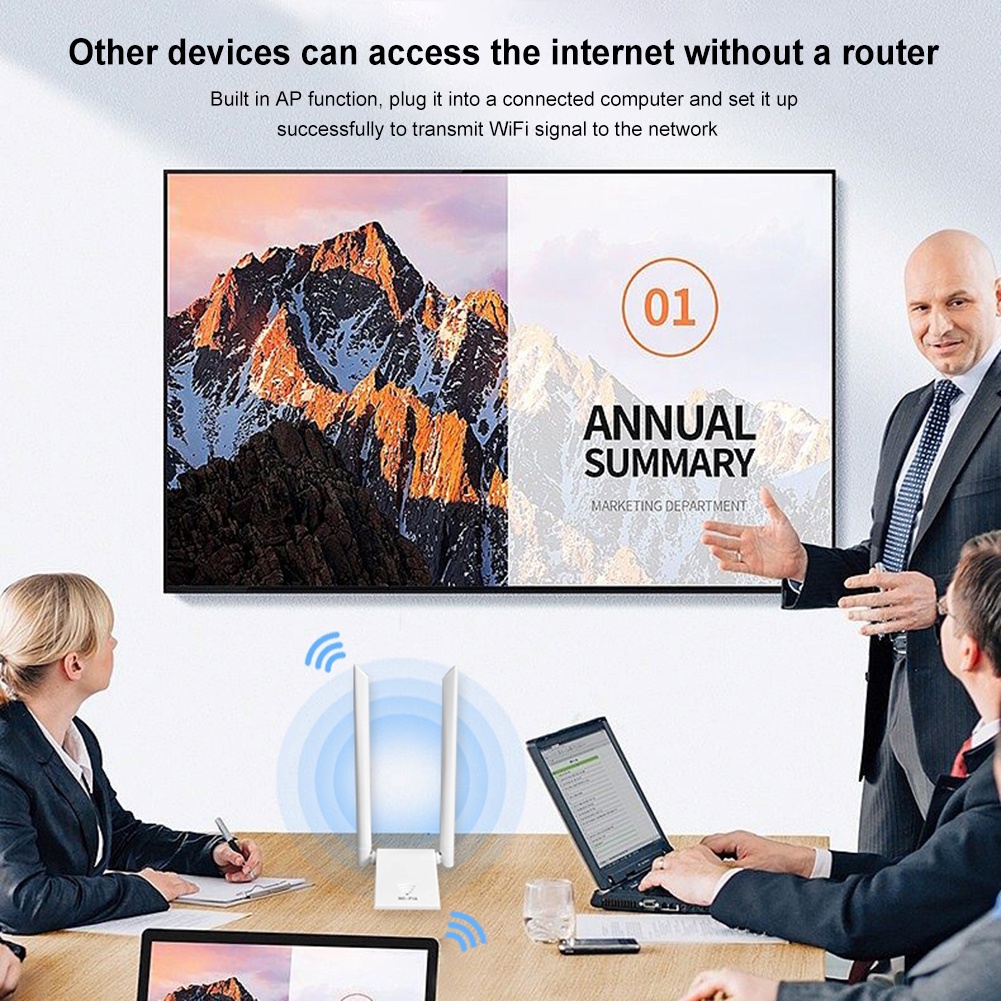 Usb Thu Sóng WiFi 6 Băng Tần Kép 3.0 1800Mbps Thẻ