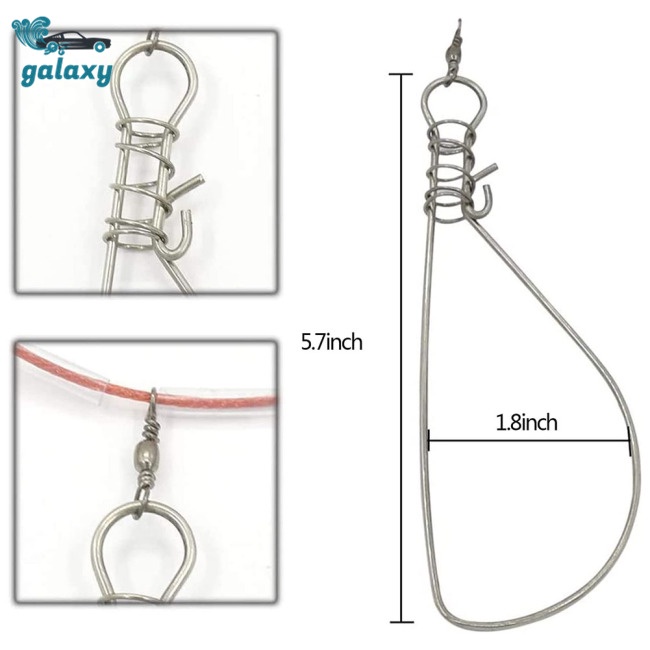Galaxy Móc Khóa Lưỡi Câu Cá Bằng Thép Không Gỉ