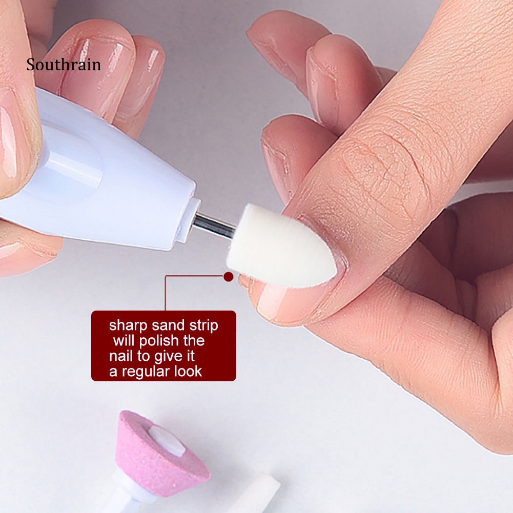 Máy Đánh Bóng Móng Tay Kèm 5 Mũi Khoan Chuyên Dụng