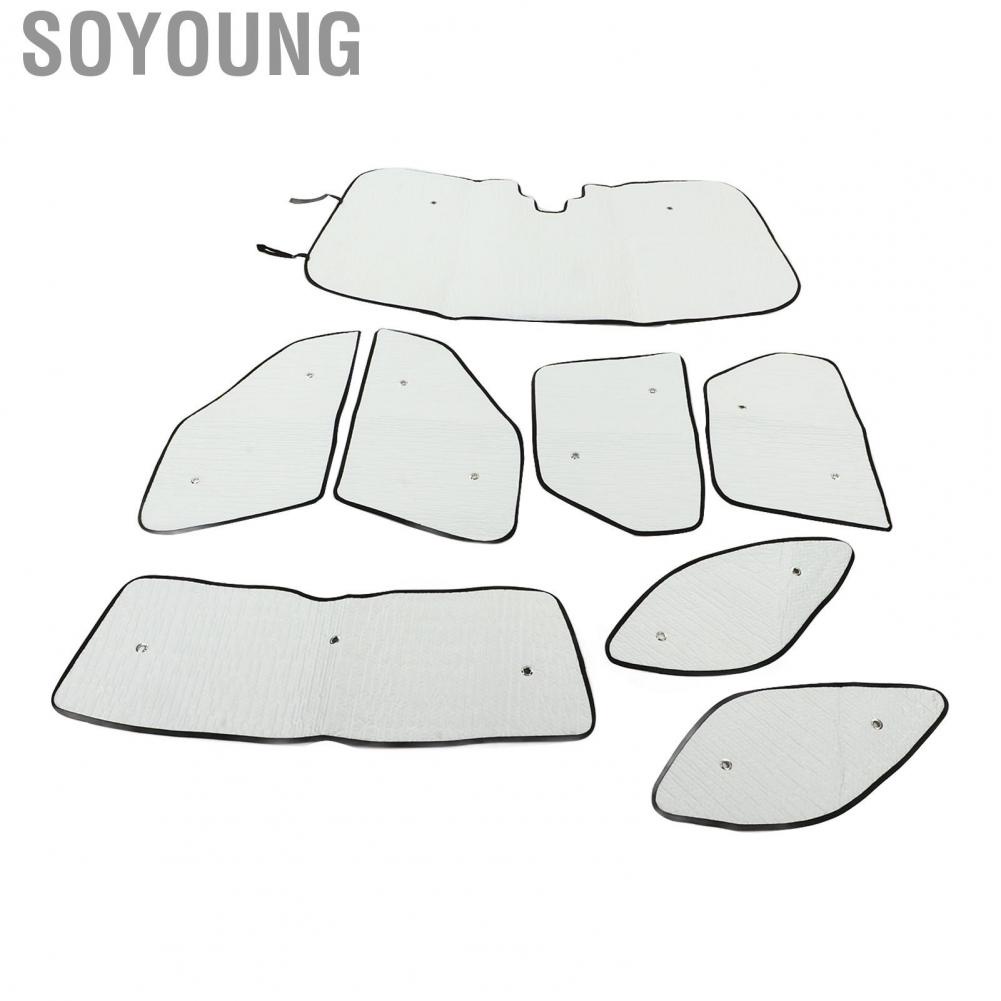 Soyoung Car Window Sunshade Double Layer Auto Interior Sunshades Cover Safe Aluminum Foil PE Cotton for Vehicle