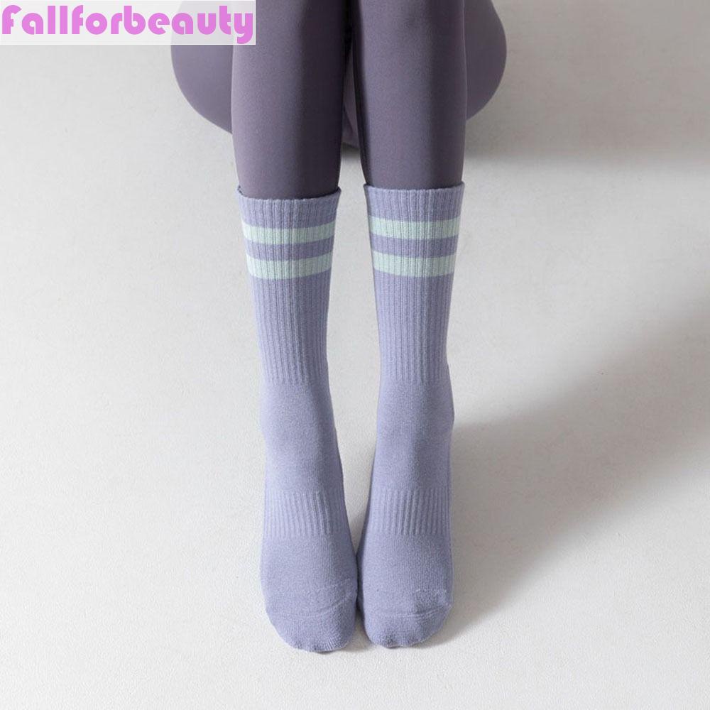 Vớ Ống Lửng Bằng Silicon Co Giãn Chống Trượt Họa Tiết Kẻ Sọc Thời Trang Tập Yoga / Nhảy Múa Thể Thao