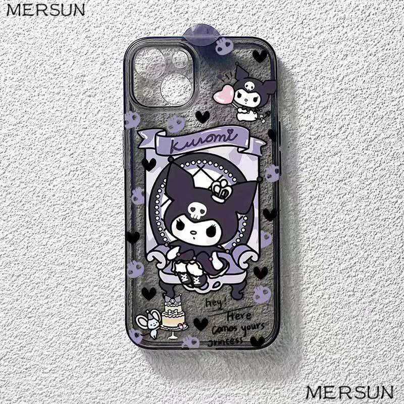 ✅Ốp Điện Thoại Trong Suốt Chống Sốc Họa Tiết Kuromi Dễ Thương Cho Iphone 1213 Xsmax 14Pro 11 JQH0