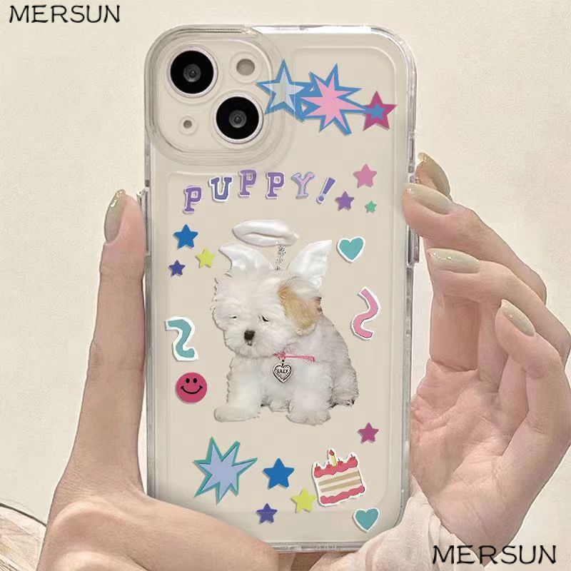✅Ốp Điện Thoại Mềm In Hình Chú Cún Dễ Thương Cho Iphone 11 12 Xr 7 promax 1413 8p XLB6