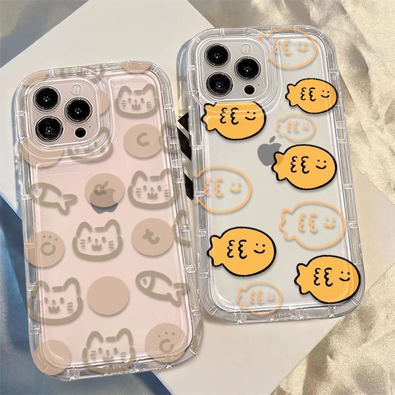 ✅Ốp Điện Thoại Túi Khí Mềm Hình Cá Nhỏ / Mèo Dễ Thương Cho Iphone XR promax12x 14iPhone1167 / 138 IWZ4