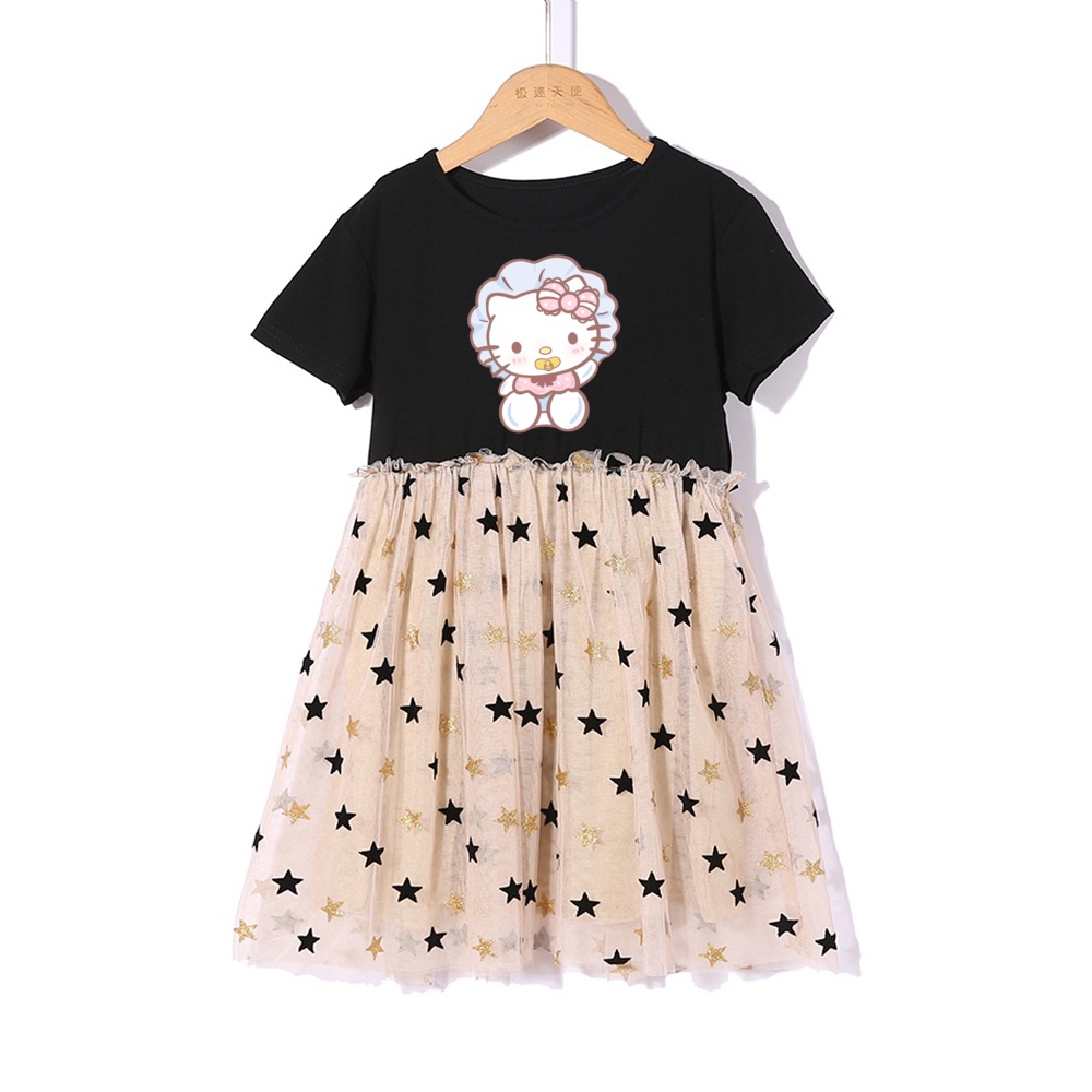 Cinnamoroll Melody Dress 2-8Y Váy mùa hè Váy công chúa màu be