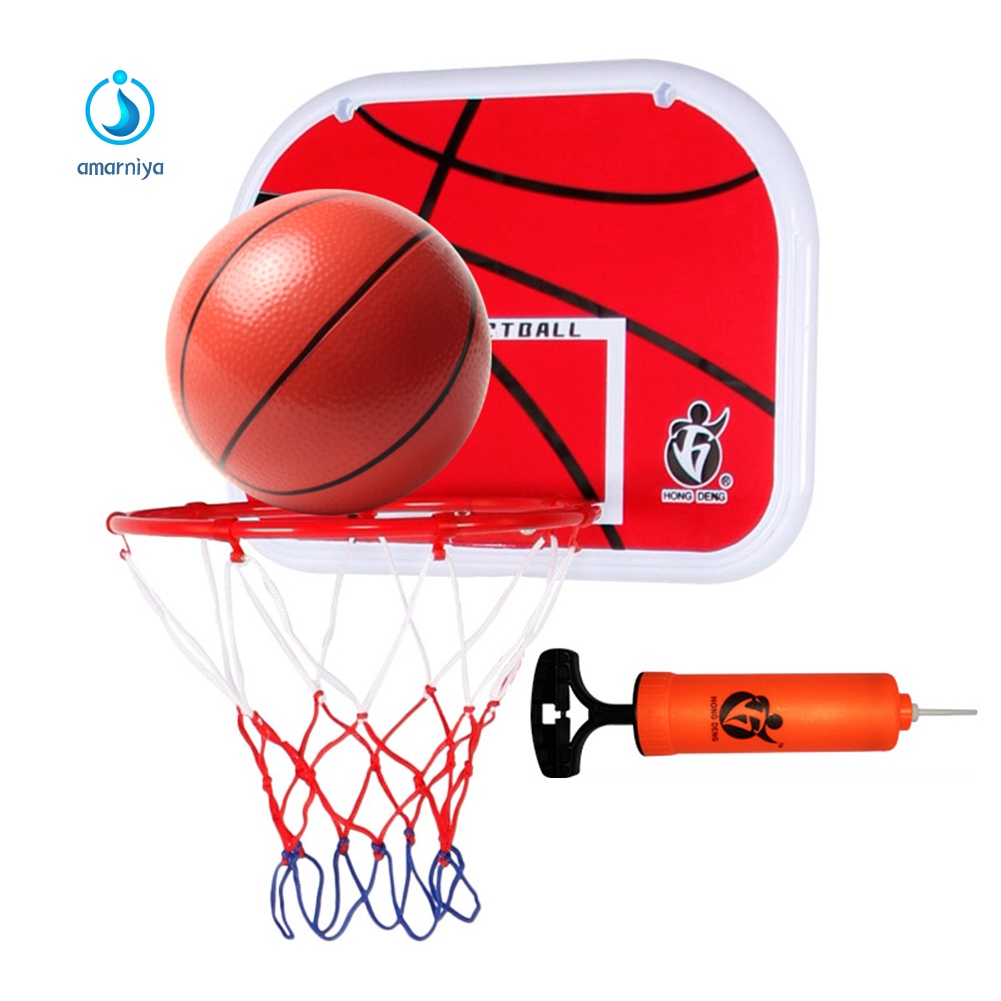 Đồ Chơi Bơm Bóng Rổ Mini Gắn Tường Tiện Dụng Cho Bé
