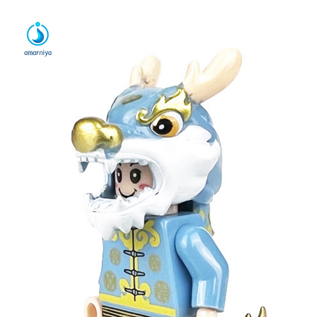 Mô Hình Đồ Chơi Lắp Ráp Nhân Vật Người Rồng Mini Trong Phim Năm Mới Dùng Làm Quà Tặng