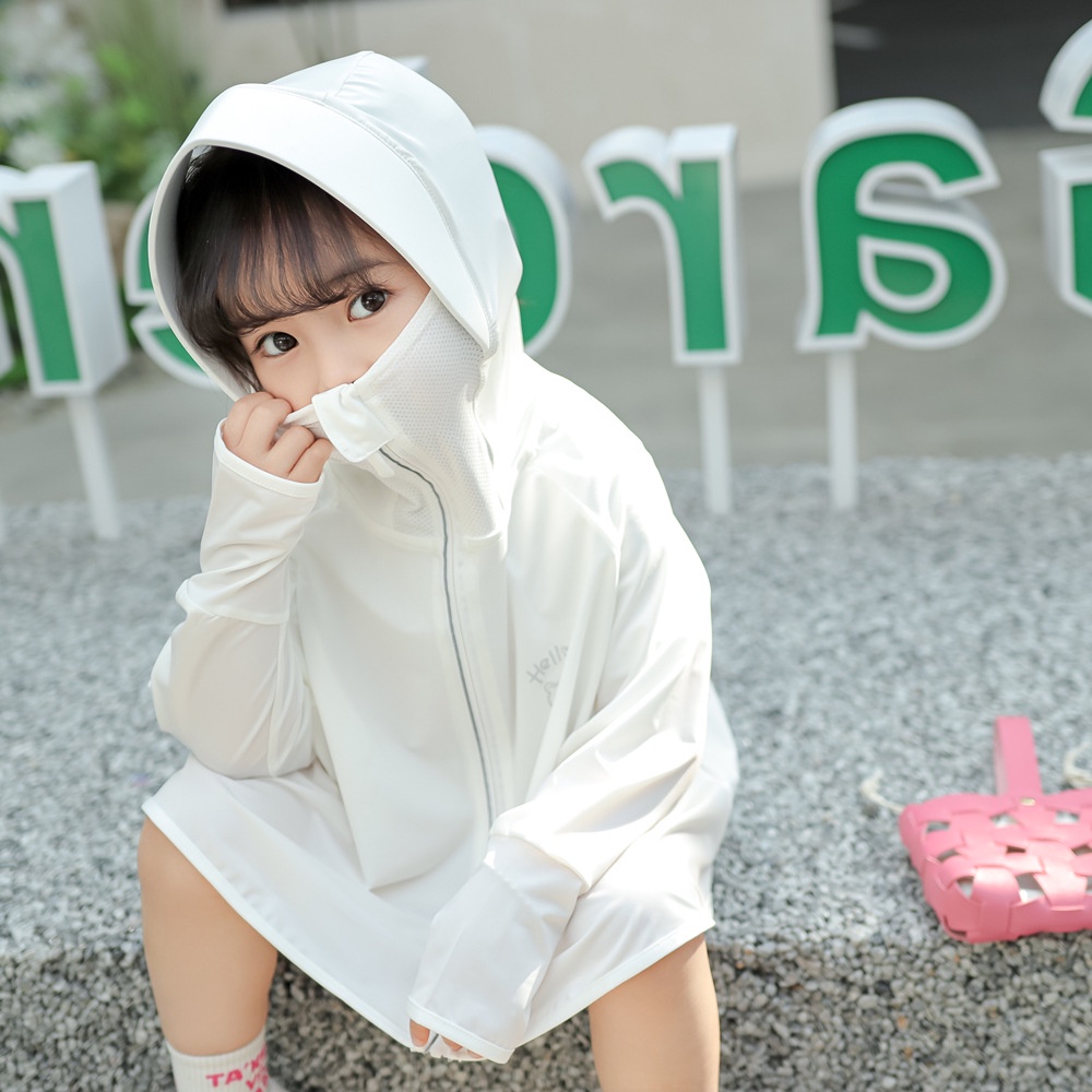áo choàng chống nắng nữ Áo Khoác Chống Nắng Tia Cực Tím Vải Lụa Lạnh Mỏng Thoáng Khí Thời Trang Mùa Hè 2023 Cho Bé Gái Quần áo chống nắng áo khoác hoodie mỏng nữ thoáng khí tạo cảm giác mát mẻ Chống tia cực tím