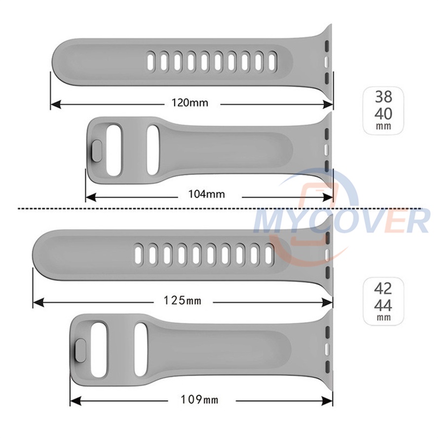 Dây Đeo Silicon Mềm Màu Trơn Cho Đồng Hồ Thông Minh Series 7 6 SE 5 4 3 2 1 Kích Thước 41mm 45mm 44mm 42mm 40mm 38mm