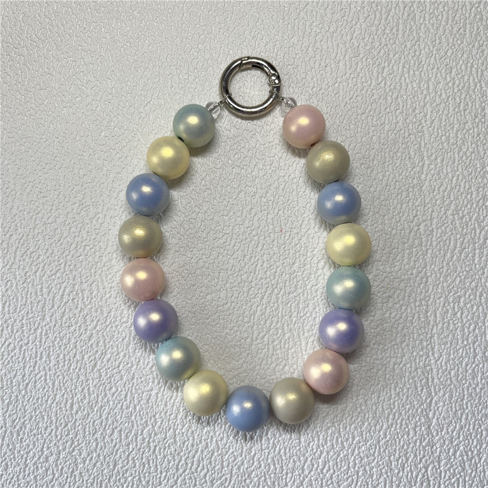 Dây Gắn Điện Thoại Di Động Dạng Chuỗi Hạt Acrylic Mềm Nhiều Màu Chống Thất Lạc