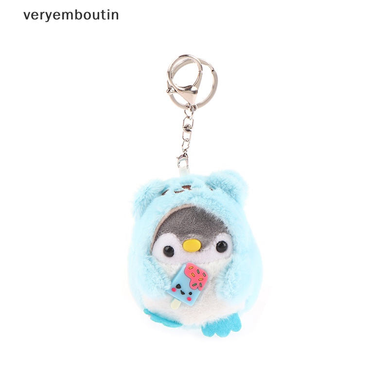 1 Móc Khóa Hình Chim Cánh Cụt Nhồi Bông 10cm Dễ Thương