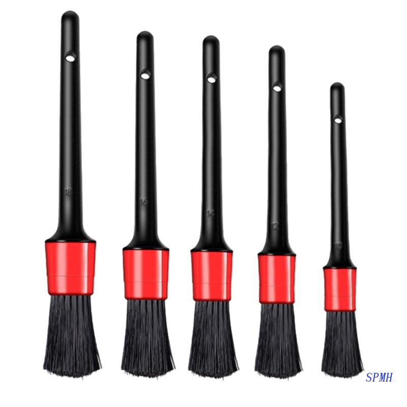 Set 5 Chổi Vệ Sinh Bảng Điều Khiển Xe Hơi Bằng Da Tiện Dụng