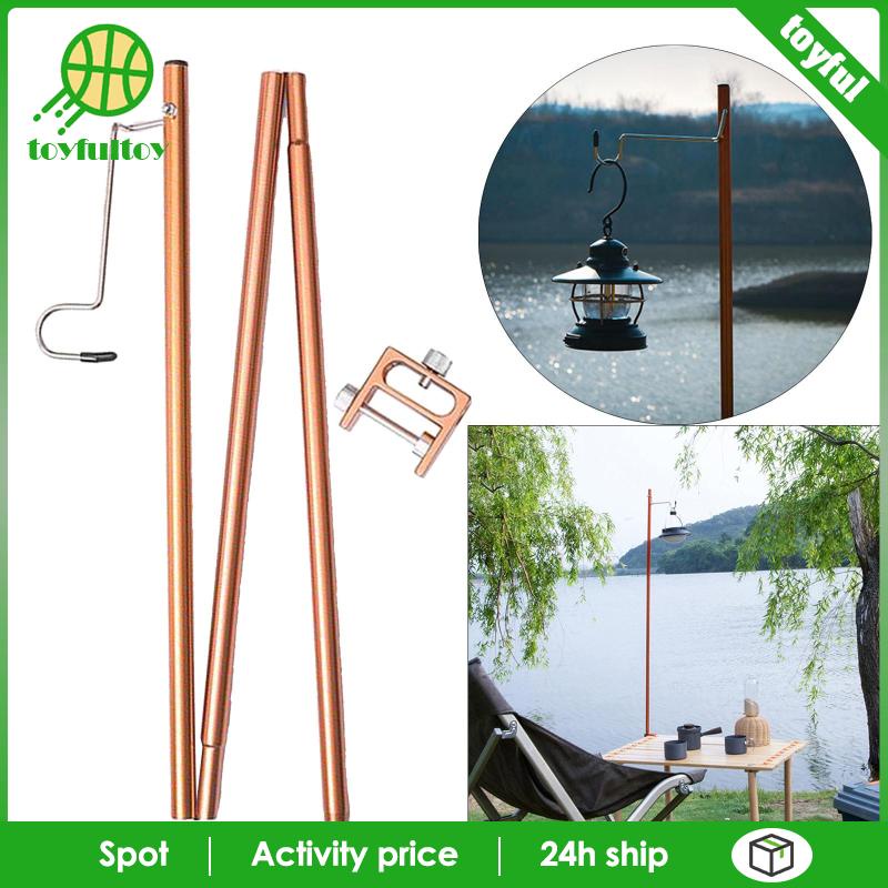 Giá Đỡ Đèn Cắm Trại Gấp Gọn Kèm Móc Màu Đỏ Tiện Dụng