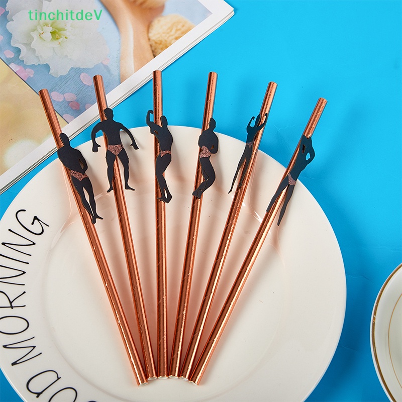 [TinchitdeV] Set 6 Ống Hút Nhảy Múa Bachelorette Trang Trí Tiệc Tùng [Mới]
