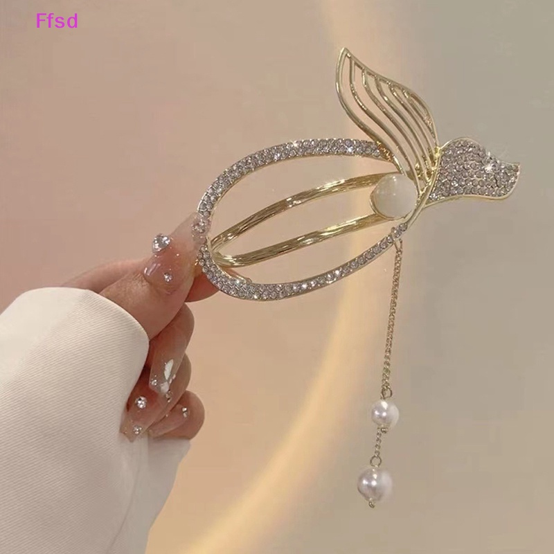 Kẹp Tóc Nơ Bện Đính Ngọc Trai / Bướm / Tóc Đuôi Ngựa Bán Chạy * Bán Chạy