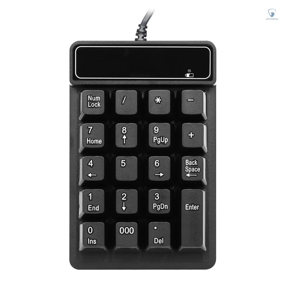 Bàn Phím Cơ 19 Phím Có Dây USB Màu Đen Chống Thấm Nước Cho Laptop / PC