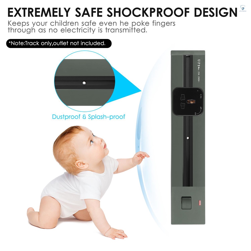 (laptvn) Hệ Thống Trượt Đường Ray Điện Tử 6000W Công Suất Cao Không Dây Có Thể Tháo Rời