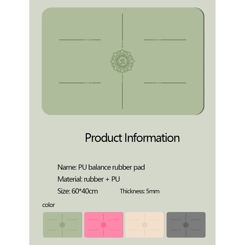 Thảm Tập Yoga Mini Bằng Cao Su Tự Nhiên Chống Trượt Tiện Dụng