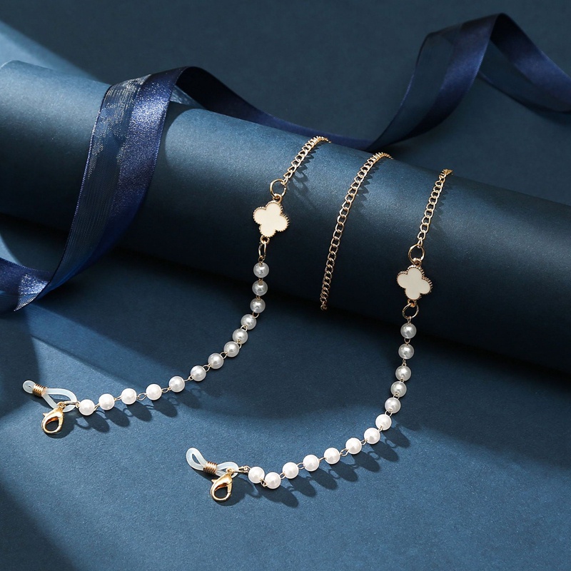 Dây Chuỗi Ngọc Trai Mở Rộng Gắn Kính Đeo Khẩu Trang Chống Thất Lạc Cho Nữ