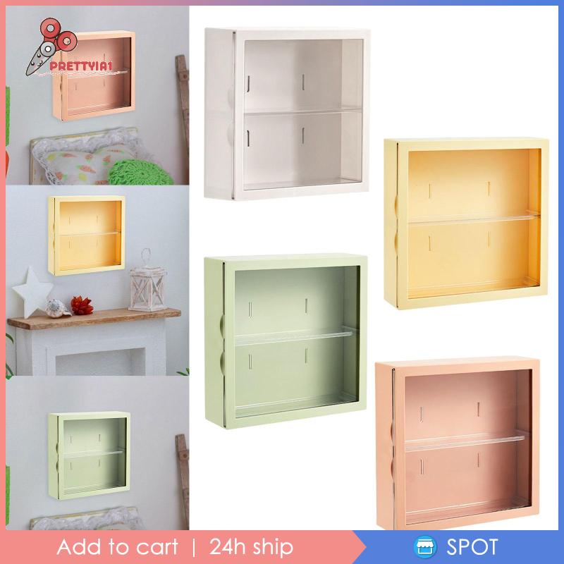 [Prettyia1] Hộp Trưng Bày Đồ Chơi / Mô Hình Hành Động Mini 2 Tầng Trong Suốt