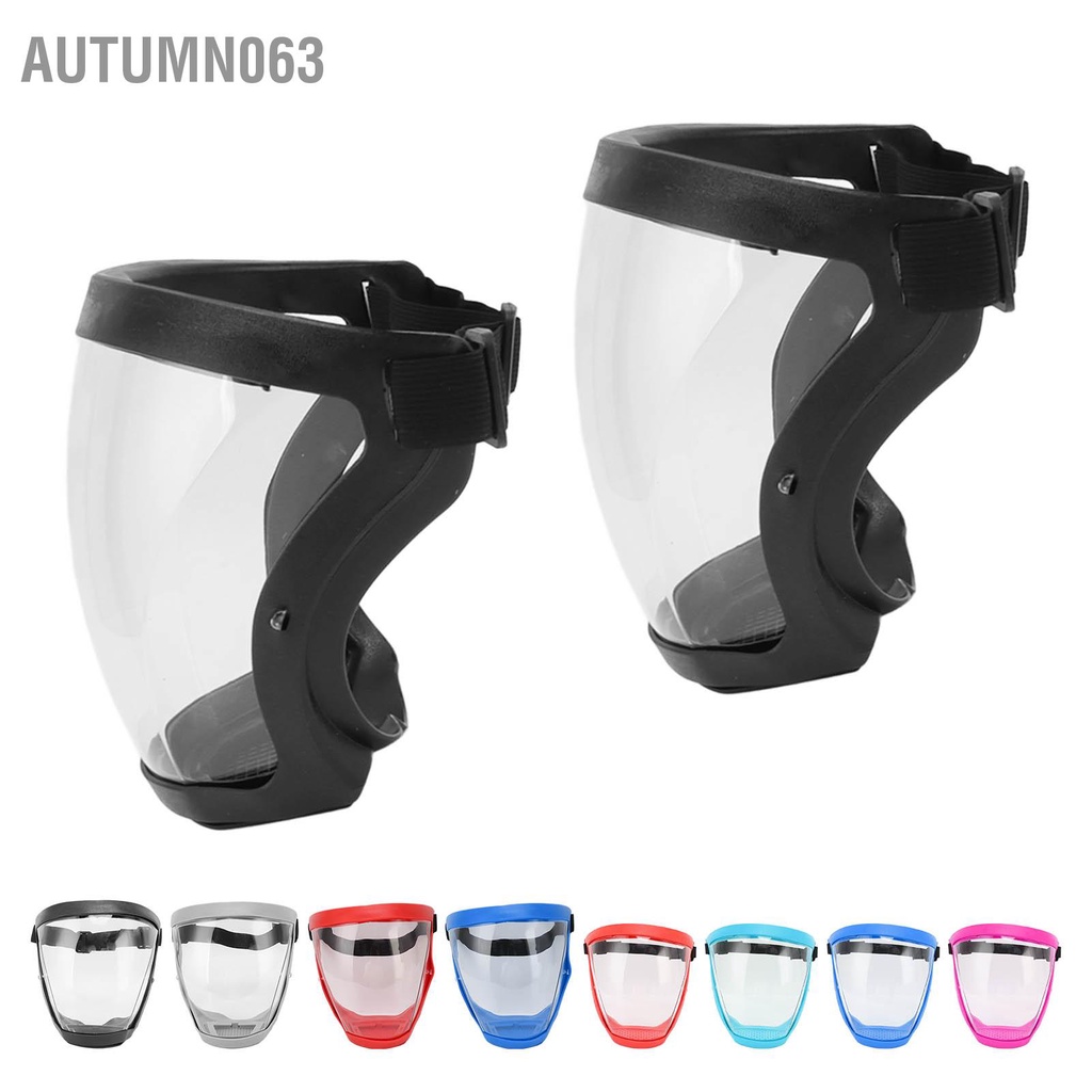 Autumn063 2 chiếc Tấm che mặt bảo vệ Chống bụi Thắt lưng đàn hồi an toàn Có thể tái sử dụng chắn với miếng bông lọc trong suốt