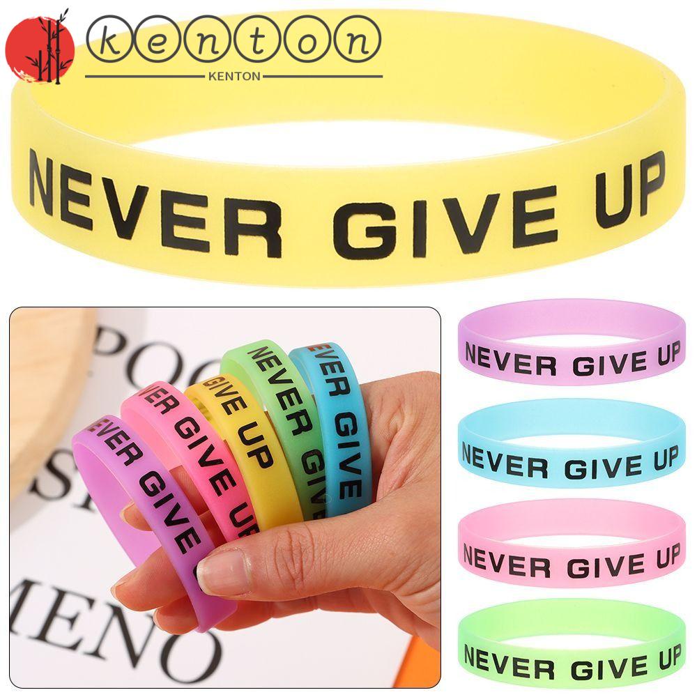 Vòng Đeo Tay Cao Su Dẻo Màu Trơn Phát Sáng Trong Bóng Rổ KENTON Cho Nam Và Nữ