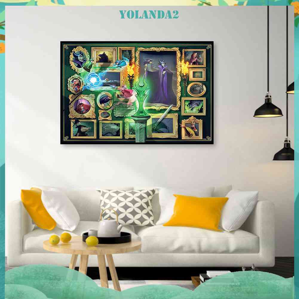 Bộ Tranh Đính Đá Treo Tường Họa Tiết Nhân Vật Hoạt Hình Disney Độc Đáo