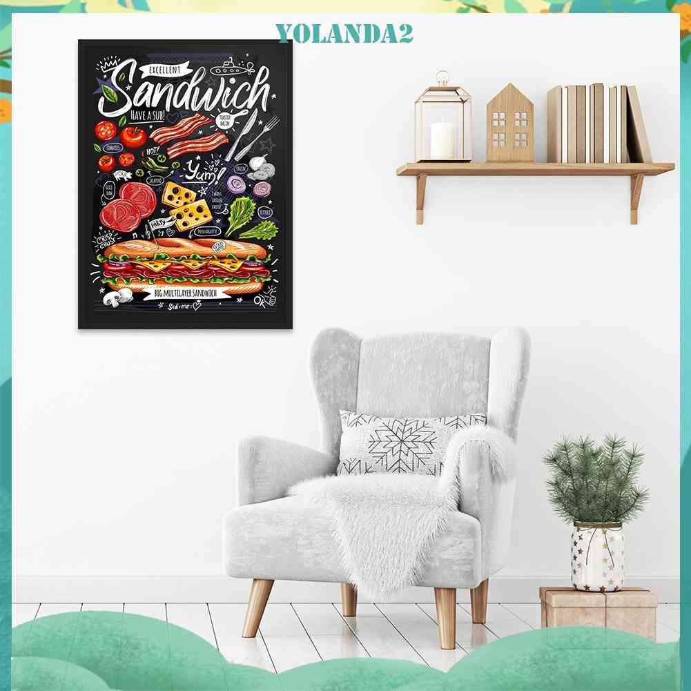 Bộ Tranh Đính Đá 5D Toàn Diện Họa Tiết Bảng Đen Độc Đáo DIY Dùng Trang Trí Nhà Cửa