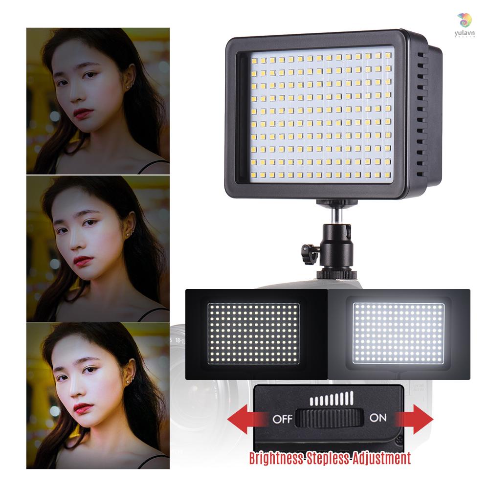 ANDOER Set 160 Đèn LED 5600K Có Công Tắc Điều Chỉnh Độ Sáng + 3 Tấm Lọc Cho Máy Ảnh DSLR