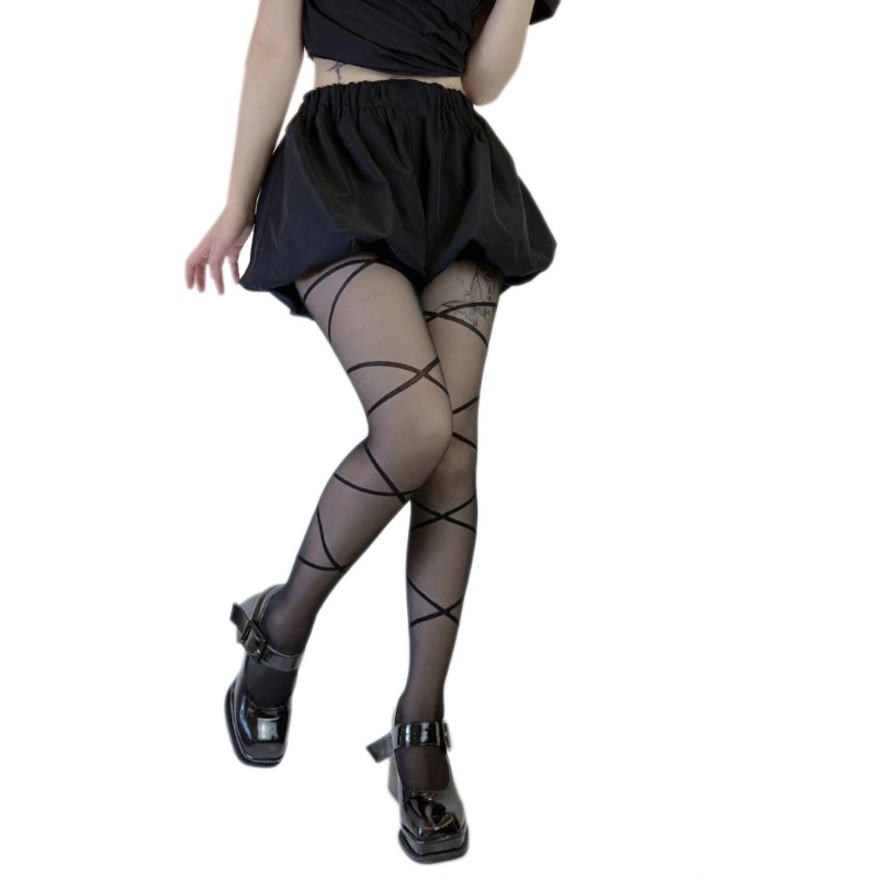 Quần Bít Tất Múa Ba Lê Thắt Dây Họa Tiết Nơ Cho Nữ