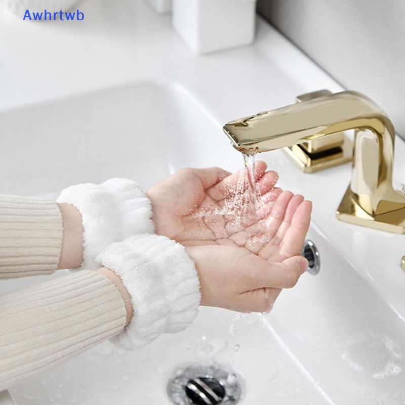 1 Cặp Băng Đeo Cổ Tay Thấm Hút Mồ Hôi Linh Hoạt Có Thể Tái Sử Dụng Cho Rửa Mặt Mới