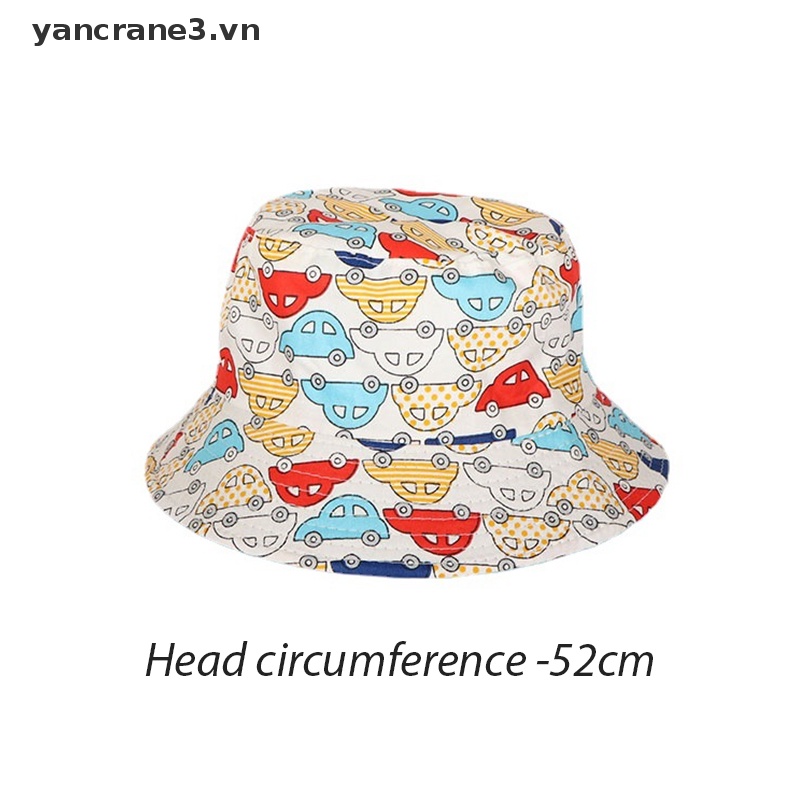 {YAN3} Mũ Xô Cotton Họa Tiết Hoạt Hình Khủng Long Thời Trang Mùa Hè Cho Bé Trai Bonnet {yancrane3.vn}