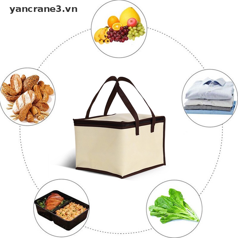 Túi Giữ Nhiệt Đựng Bánh Pizza / Thực Phẩm Kích Thước 6 / 8 / 10 / 12 Inch Tiện Dụng Mang Theo Du Lịch Dã Ngoại {yancrane3.vn