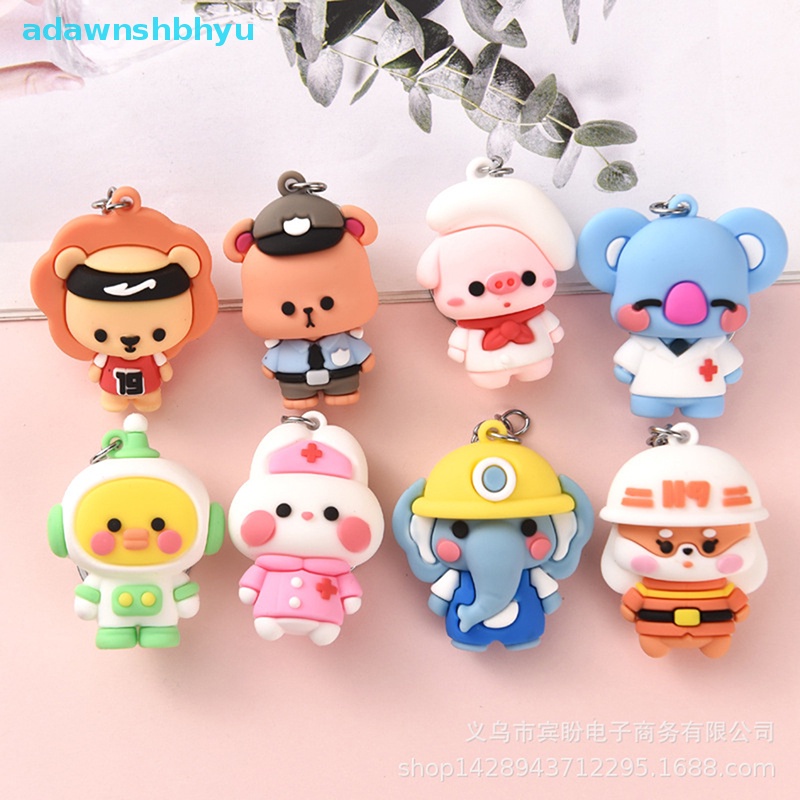 Móc Khóa Nhựa Mềm Hình Búp Bê Hoạt Hình Ba Chiều Sáng Tạo adawnshbhyu