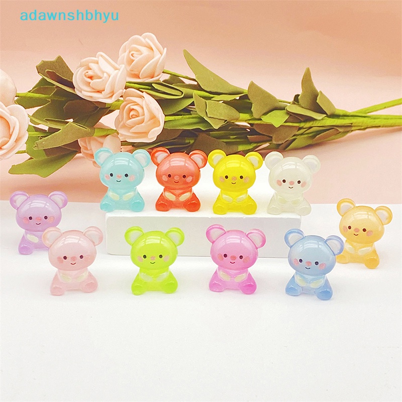 Set 5 Phụ Kiện Trang Trí Nghệ Thuật DIY Hình Gấu Koala Nhỏ Màu Dạ Quang