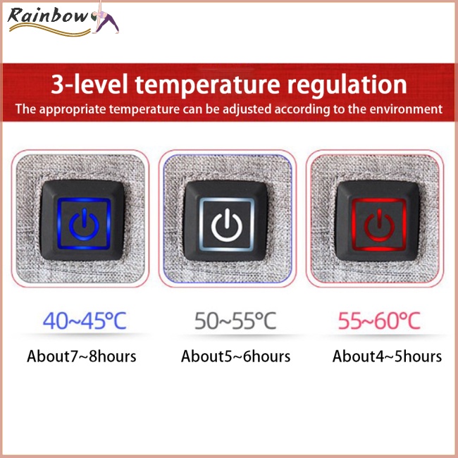 Găng Tay Sưởi Ấm Chạy Pin Lithium Thông Minh Có Thể Sạc Lại Dùng Trượt Tuyết / Đạp Xe Ngoài Trời Vào Mùa Đông