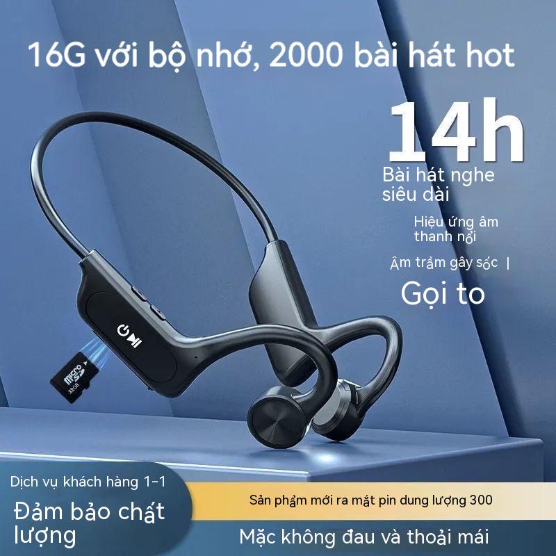 Tai Nghe Bluetooth Không Dây Dẫn Xương Đi Kèm Với Thẻ Nhớ Thể Thao Androidios Thông Dụng