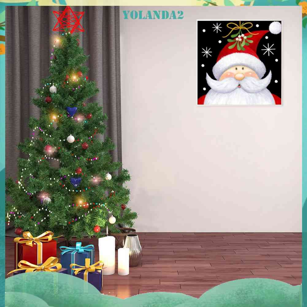 Bộ Tranh Đính Đá 5D Tự Làm Hình Ông Già Noel