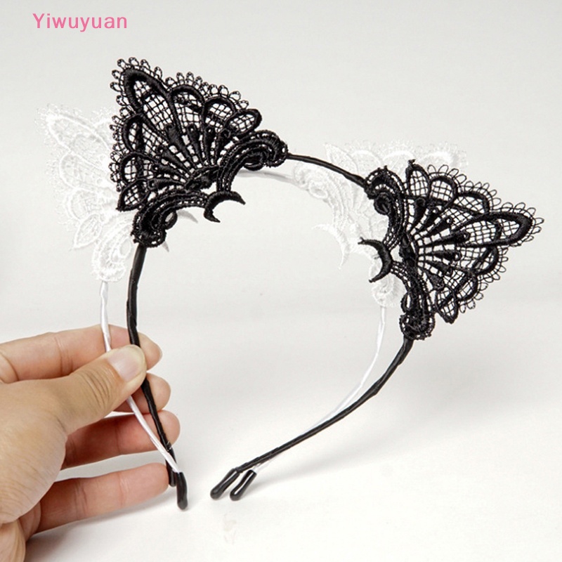 Cài Tóc Tai Mèo Phối Ren Thời Trang Cho Nữ