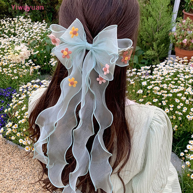 Kẹp Tóc Nơ Dài Dễ Thương Cho Bé Gái