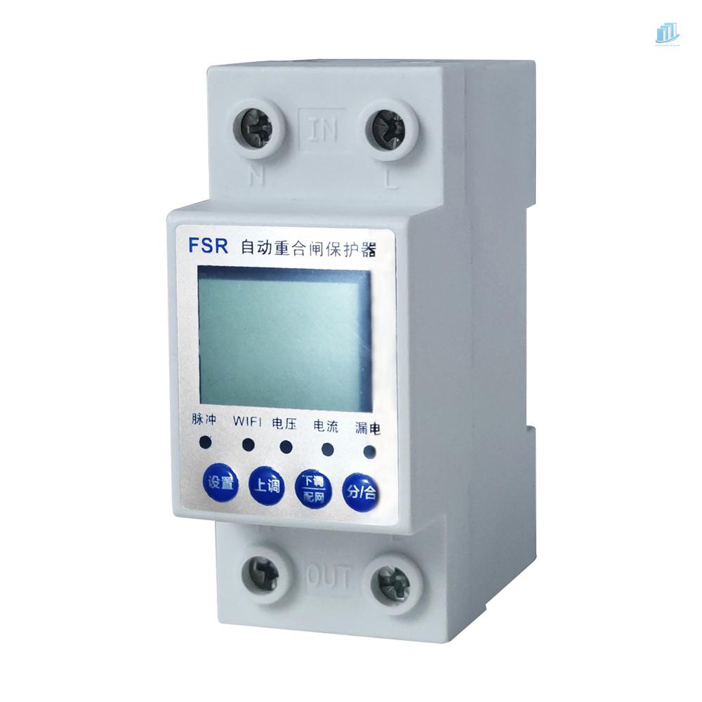 Thiết Bị Bảo Vệ Nguồn Điện Tự Động Đóng Chống Rò Rỉ Có Chức Năng Đo Hiển Thị LCD Với Chức Năng Mét (s2mwvn)