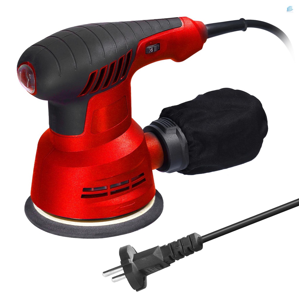 Máy Đánh Bóng Điện Tử Cầm Tay 300W 5 Inch 125mm Kèm Hộp Đựng 6 Tốc Độ Chống Bụi