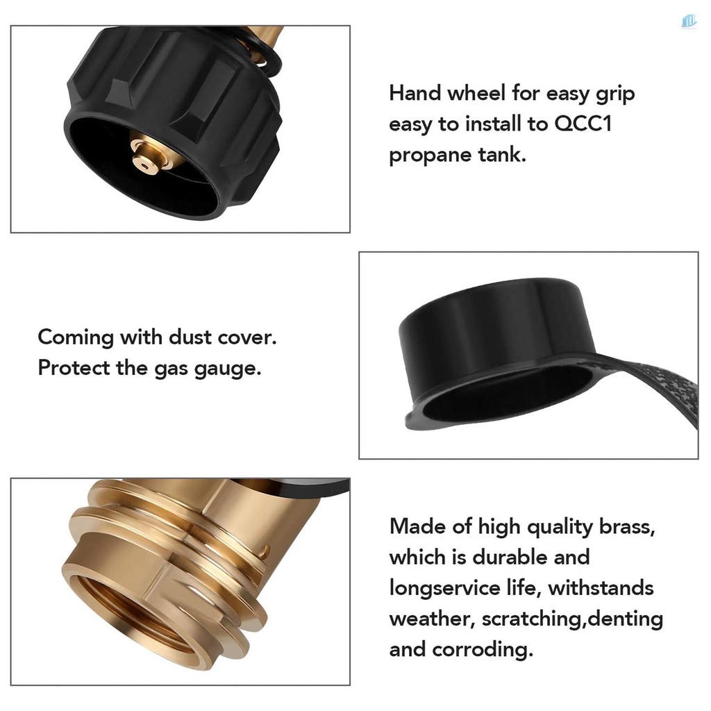 Đồng Hồ Đo Áp Suất Khí Propane / Gas / Xi Lanh (s2mwvn) QCC Propane Cho RV Camper / BBQ