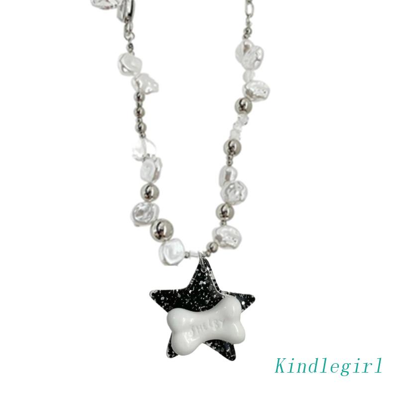 Vòng cổ Mặt Hình Ngôi Sao Xương Cá Tính Thời Trang Phong Cách Punk Y2K