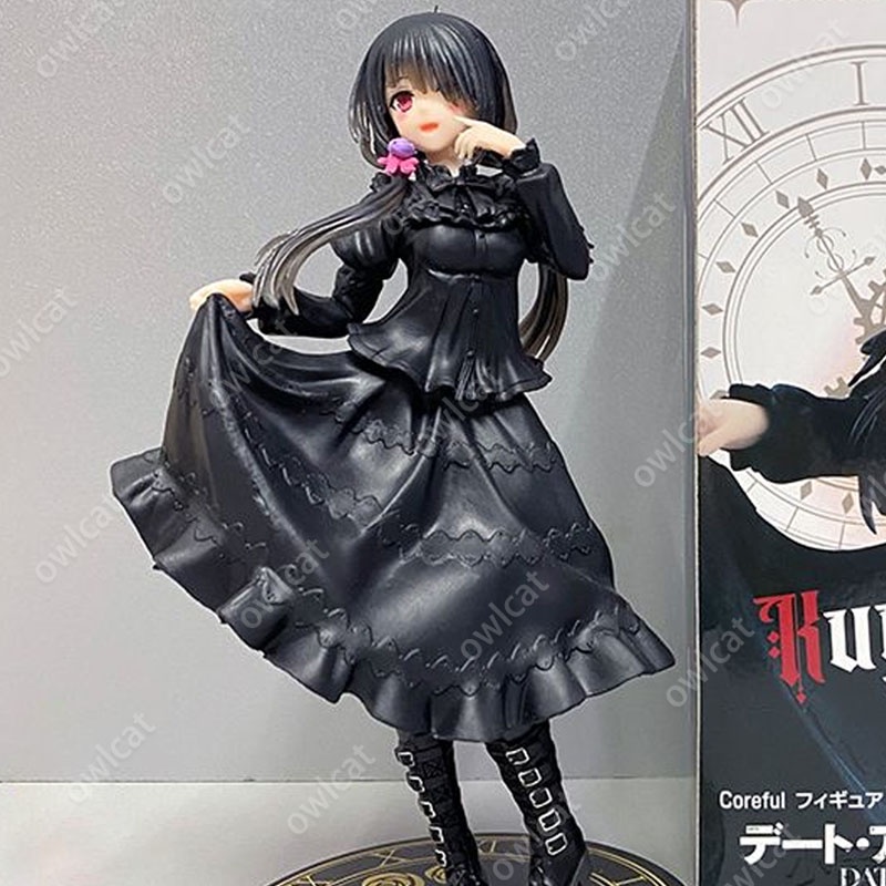 Mô Hình Nhân Vật Date A Live Tokisaki Kurumi  19cm Size Lolita Black Dress Nightmare S-Class Spirit Light Novel Figure PVC Packed in Box Model