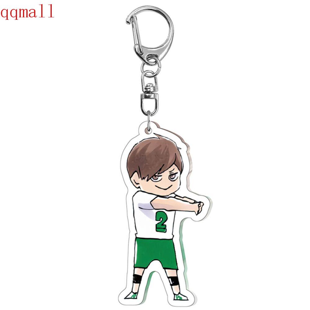 Qqmall Móc Khóa Hình Quả Bóng Chuyền Trang Sức Đáng Yêu Sáng Tạo Haikyuu!! Móc Chìa Khóa Trang Trí Cho Xe Hơi ​Móc Khóa Hình Búp Bê Trang Trí Túi Xách Bằng Acrylic