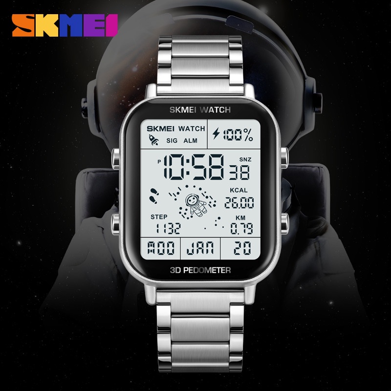 Đồng Hồ Analog Máy Quartz Điện Tử Mặt Chữ Nhật Dây Da Chống Nước Cho Nam